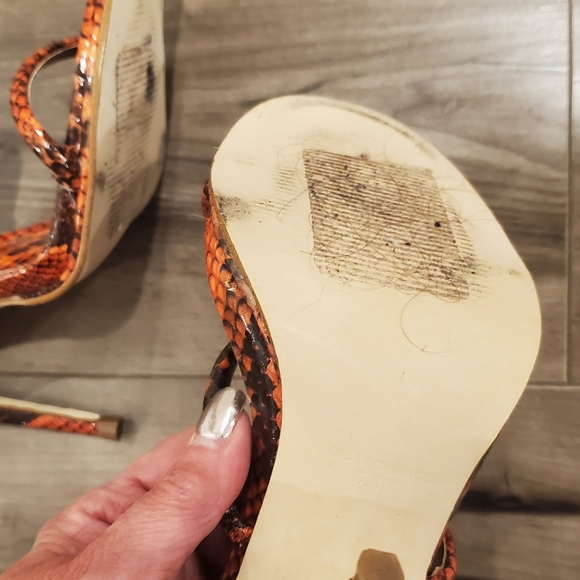 Steve Madden Orange Heels with Strappy Design - Picture 3 of 3